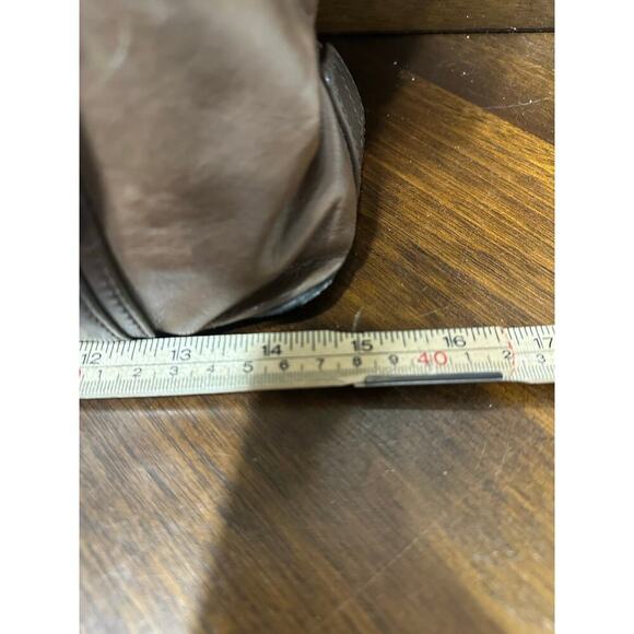 Fossil Brown Leather Crossbody Messenger Laptop Bag Academia Twee Neutral Grunge - Picture 6 of 16